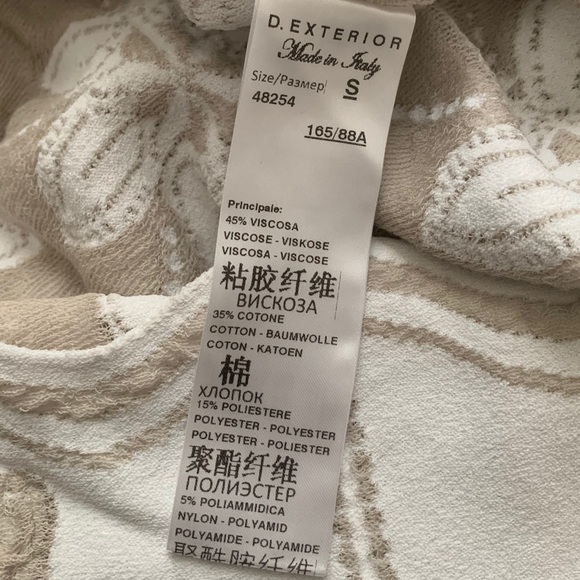 D. Exterior Off Shoulder Knit Pattern Dress - Picture 9 of 11